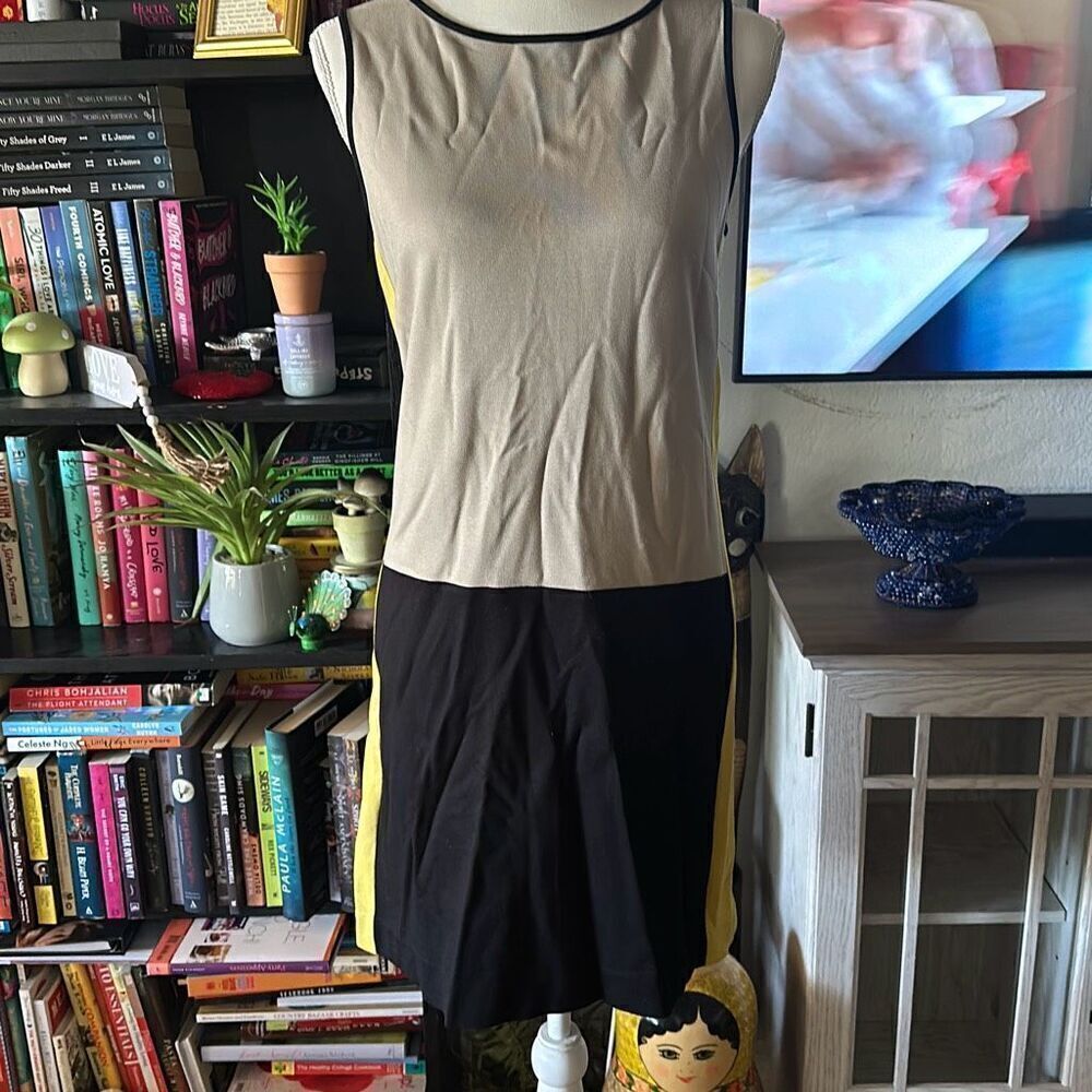 Ann Taylor Size small Black & tan Shift dress career wear